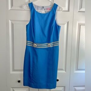 Lilly Pulitzer hydrangea blue cotton dress. Size 8
